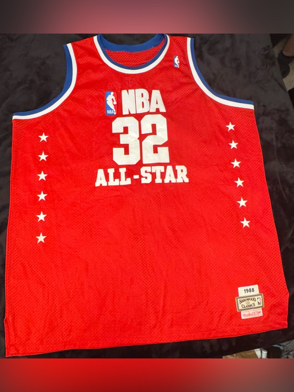 Mitchell & Ness Magic Johnson 1988 NBA All-Star Hardwood Classics Jersey Red EUC